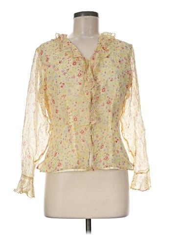 Laura Ashley 3/4 Sleeve Silk Top (view 1)