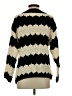 Line & Dot 100% Polyester Chevron-herringbone Ivory Black Pullover Sweater Size S - photo 2