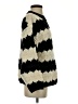 Line & Dot 100% Polyester Chevron-herringbone Ivory Black Pullover Sweater Size S - photo 4