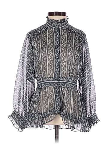 Nanette Lepore Long Sleeve Silk Top (view 1)