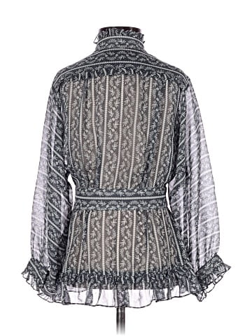 Nanette Lepore Long Sleeve Silk Top (view 2)