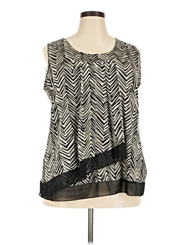 Roz & Ali Sleeveless Blouse (view 1)