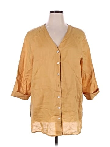 Ashley Stewart 3/4 Sleeve Button-Down Shirt (view 1)