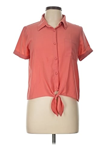 Pink Rose Short Sleeve Blouse (view 1)