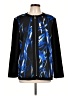 misook 100% Polyester Graphic Blue Track Jacket Size L - photo 1