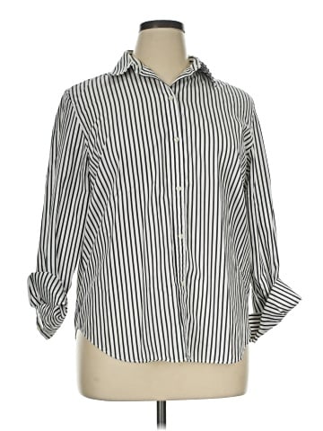 Chaps 3/4 Sleeve Button-Down Shirt (view 1)