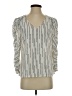 CAbi 100% Polyester Silver 3/4 Sleeve Blouse Size S - photo 1