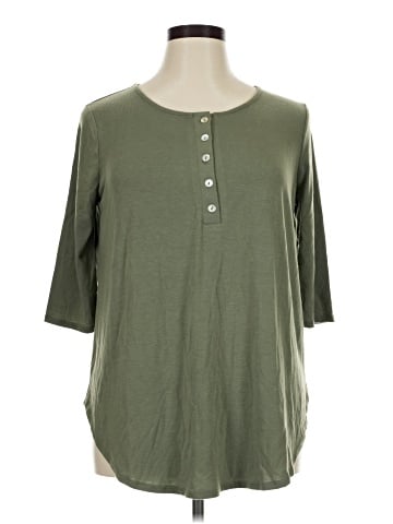 Zenana Premium Short Sleeve Henley (view 1)