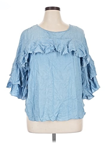 LC Lauren Conrad Short Sleeve Blouse (view 1)