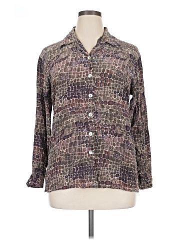 Tess Long Sleeve Silk Top (view 1)