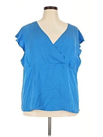 Alfani Short Sleeve Silk Top (view 1)