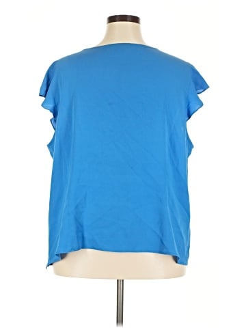 Alfani Short Sleeve Silk Top (view 2)