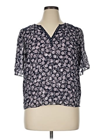 Rebecca Taylor Short Sleeve Silk Top (view 1)