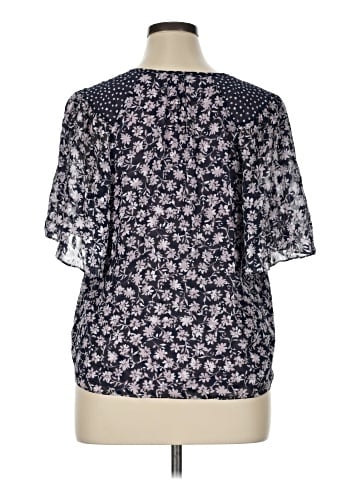 Rebecca Taylor Short Sleeve Silk Top (view 2)