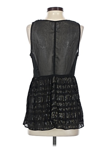 Line & Dot Sleeveless Silk Top (view 2)