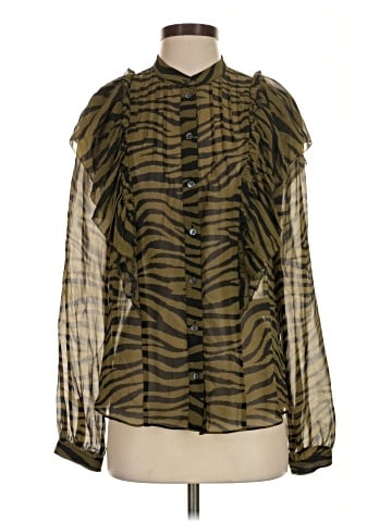 Veronica Beard Long Sleeve Silk Top (view 1)