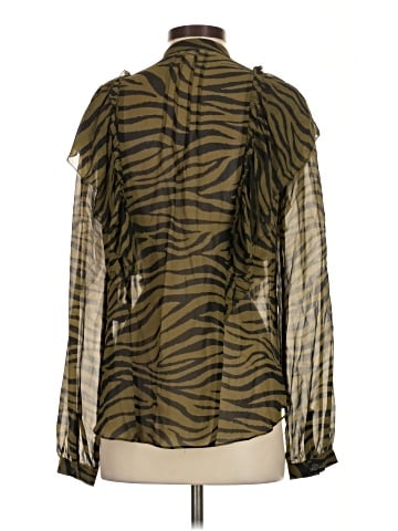 Veronica Beard Long Sleeve Silk Top (view 2)