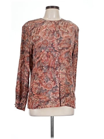 Tess Long Sleeve Silk Top (view 1)