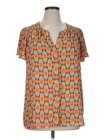 Rose + Olive Short Sleeve Blouse (view 1)