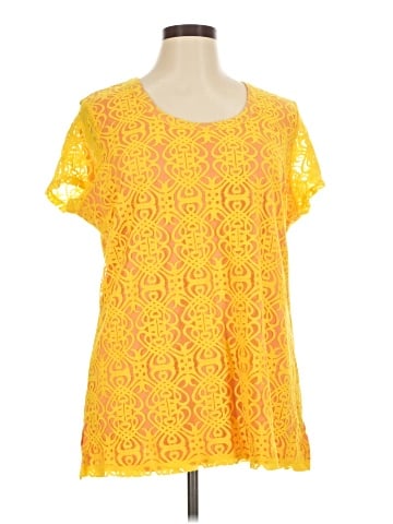 Isaac Mizrahi LIVE! Short Sleeve Blouse (view 1)