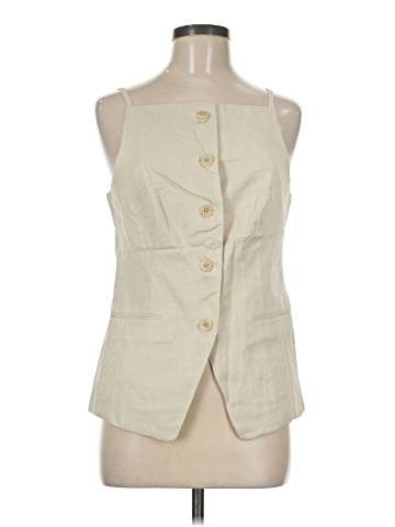 Madewell Square-Neck Vest in Drapey Twill (view 1)