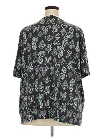 Ulla Popken Short Sleeve Henley (view 2)