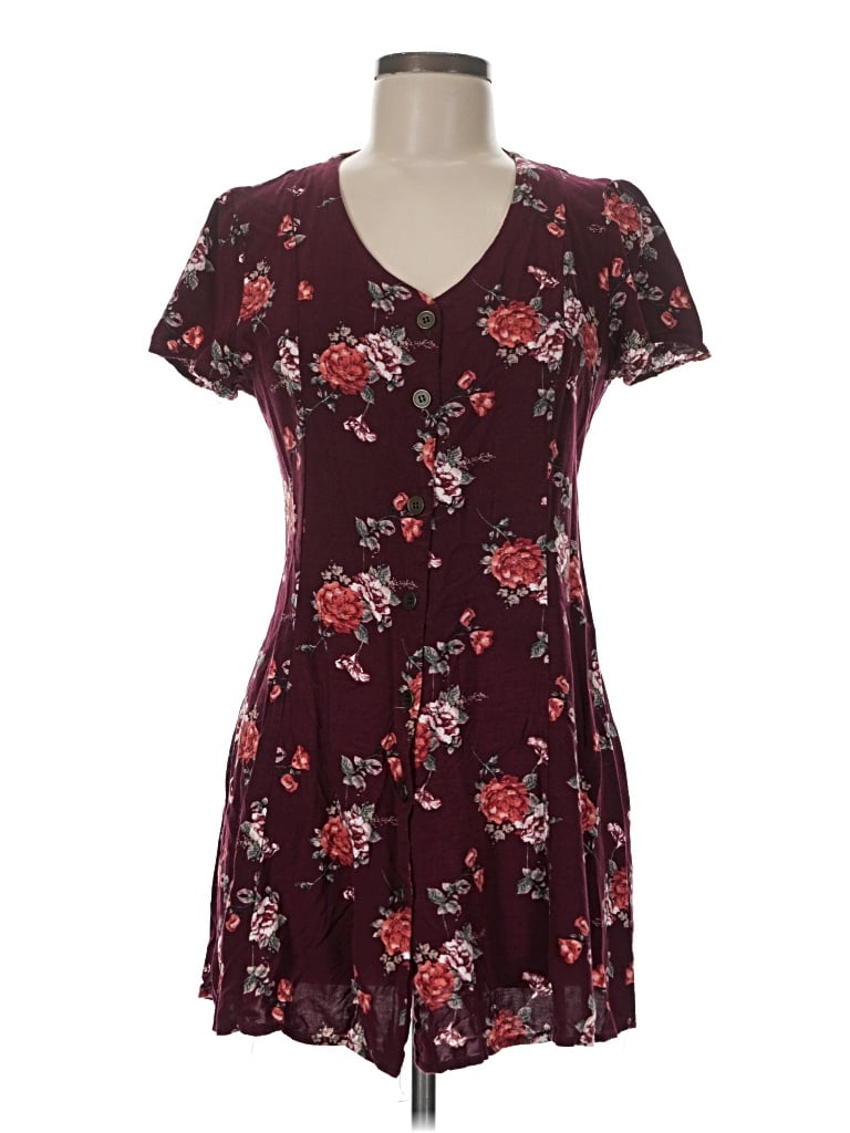 Pre-owned Rewind Casual Dress In Burgundy