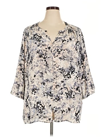 Rose + Olive 3/4 Sleeve Blouse (view 1)