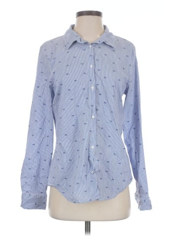 Zara Basic Long Sleeve Button-Down Shirt (view 1)