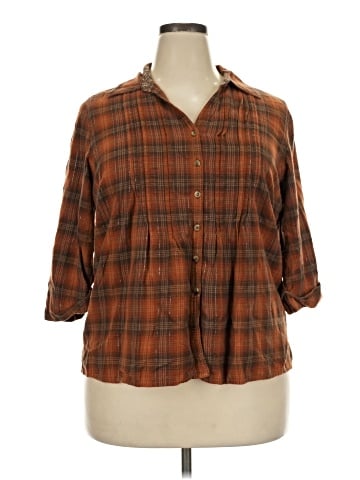 DressBarn 3/4 Sleeve Button-Down Shirt (view 1)