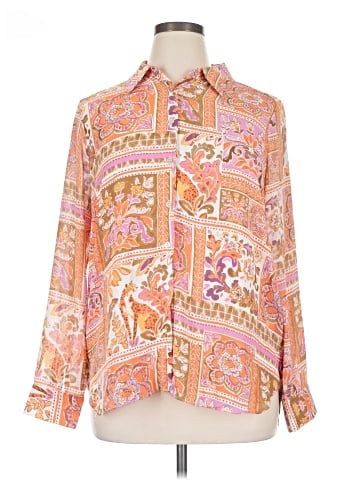 Rose + Olive Long Sleeve Blouse (view 1)