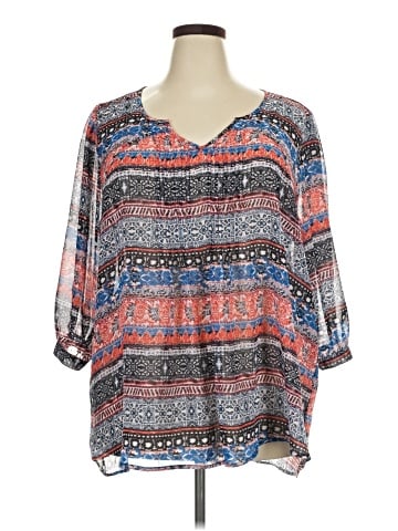 Eyeshadow 3/4 Sleeve Blouse (view 1)