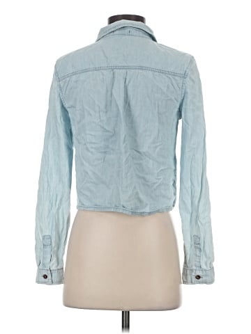 Charlotte Russe Long Sleeve Button-Down Shirt (view 2)