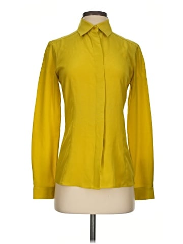 Barbara Bui Long Sleeve Silk Top (view 1)