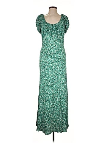 Madewell Ruched Scoopneck Midi Dress in Floral (view 1)