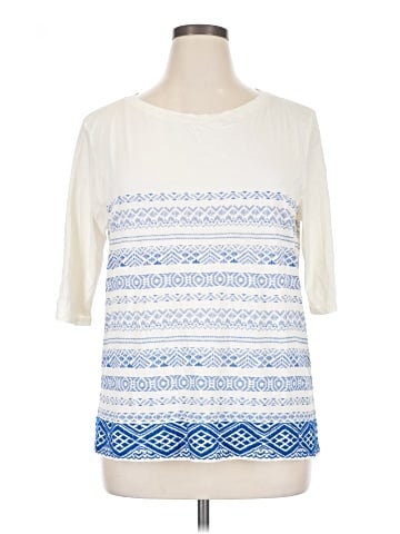 J.Crew Factory Store 3/4 Sleeve T-Shirt (view 1)