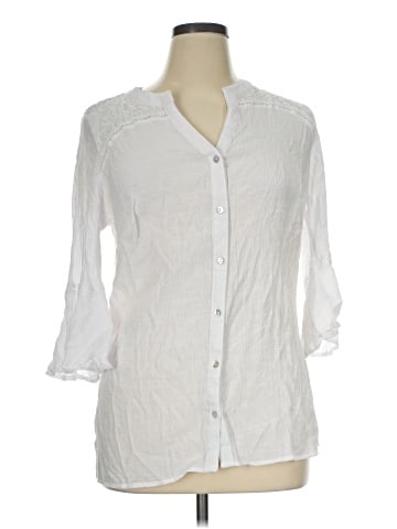 Kim Rogers 3/4 Sleeve Button-Down Shirt (view 1)