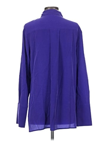 Reiss Long Sleeve Silk Top (view 2)