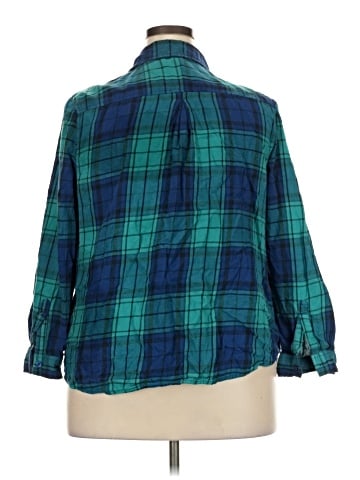 Faded Glory 3/4 Sleeve Button-Down Shirt (view 2)