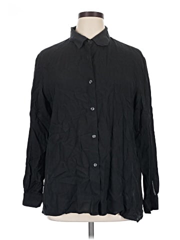 Sag Harbor Long Sleeve Silk Top (view 1)
