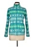 T by Talbots 100% Polyester Print Teal Track Jacket Size L (petite) - photo 1