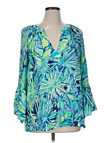 Lilly Pulitzer 3/4 Sleeve Silk Top (view 1)