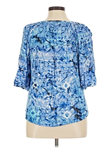 JM Collection Short Sleeve Blouse (view 2)