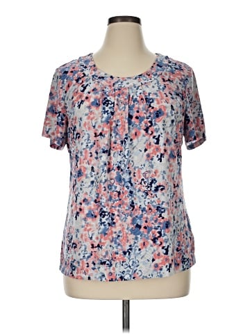 JM Collection Short Sleeve Blouse (view 1)