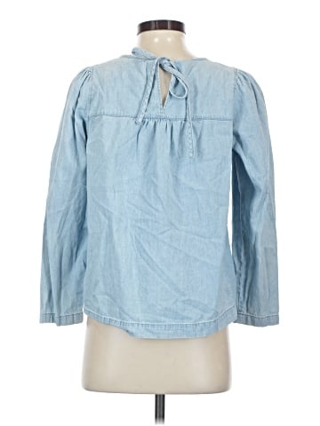 Madewell Denim Puff-Sleeve Swing Shirt (view 2)