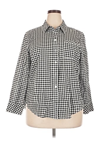 Lane Bryant 3/4 Sleeve Button-Down Shirt (view 1)