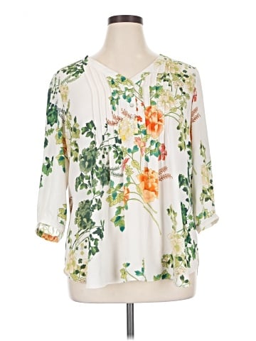 Rose + Olive 3/4 Sleeve Blouse (view 1)