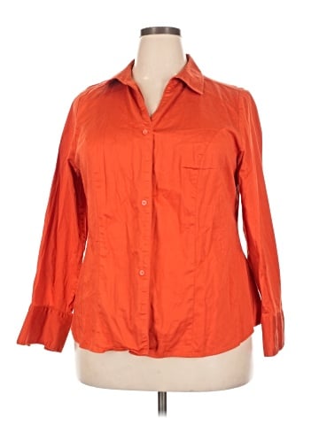 Lane Bryant 3/4 Sleeve Button-Down Shirt (view 1)