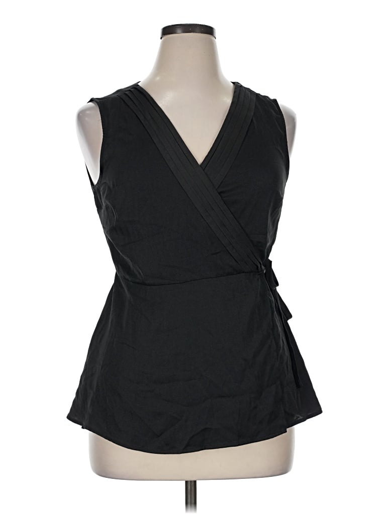 Pre-owned Modcloth Sleeveless Blouse In Black