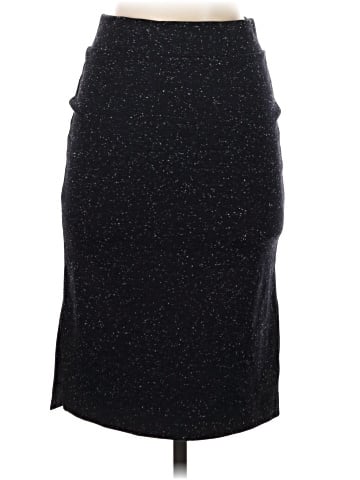 Madewell Column Side-Slit Skirt in Speckle (view 2)